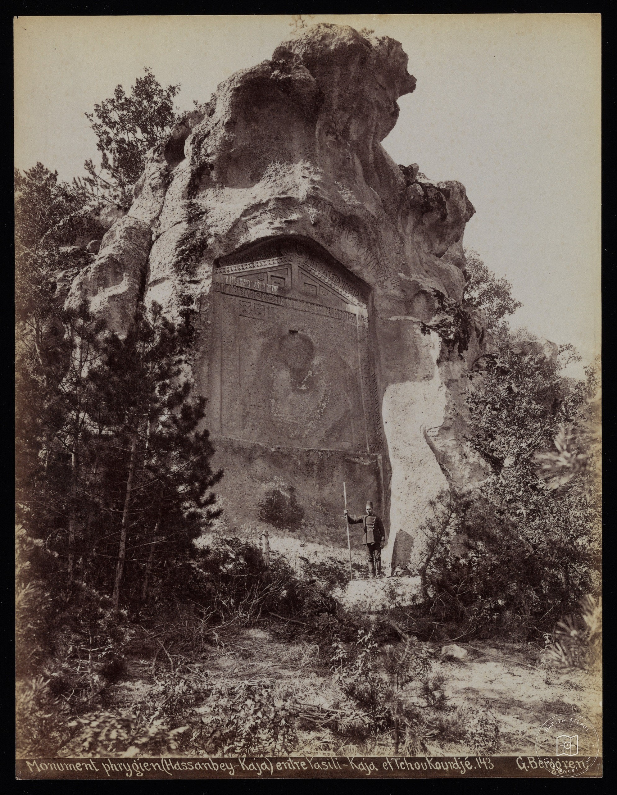Small Yazılıkaya (Areyastis Monument) - Eskişehir/1870s/G.Berggren Photo