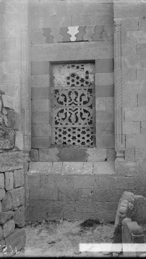 Aleppo (Haleb) and environs. Finely carved Arabic window
