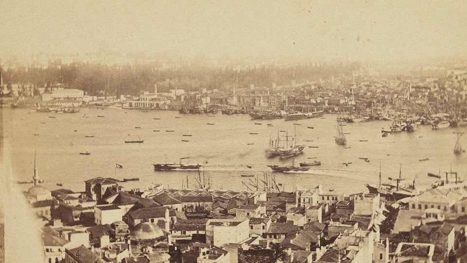 Sirkeci Side in Galata Tower · Pascal Sébah · 1870