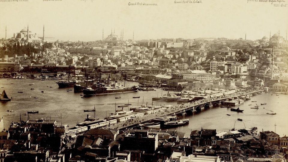 Galata Tower from Galata Bridge Direction · 19th Century